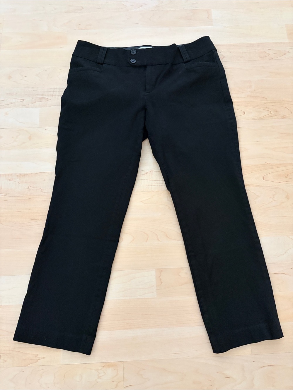 Banana Republic Sloan Fit Black Cropped Pants Size 10 Stretch Ankle Trouser